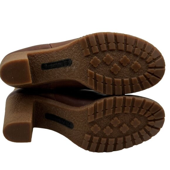 Timberland Glancy NEW Womens 10 Leather Ortholite Boots Shearling Cuff Buckle - Picture 14 of 16